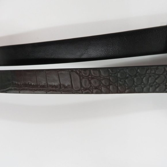Circus NY Women's Two-for-One Croc Embossed Belt Set Large NWT $32 - Picture 2 of 5